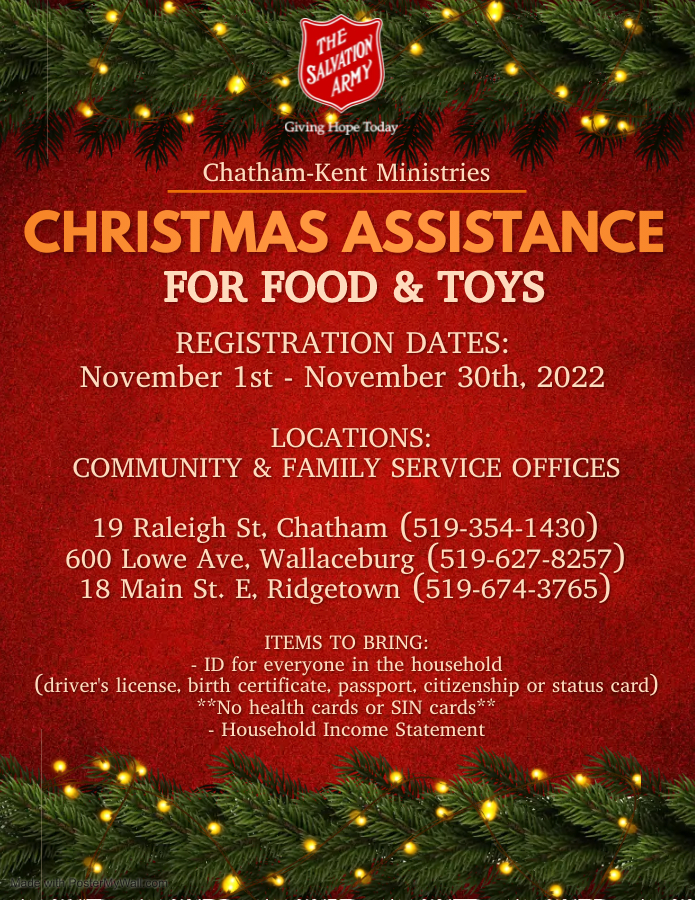 Christmas Assistance Poster 2022